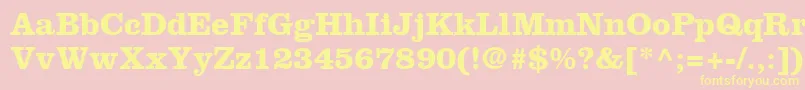 IntroitSsiBold Font – Yellow Fonts on Pink Background