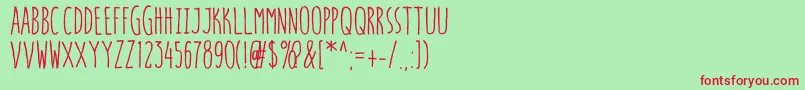 Hellogoodbye Font – Red Fonts on Green Background