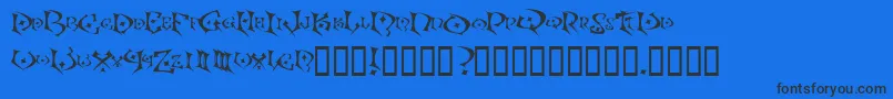 Kefka Font – Black Fonts on Blue Background