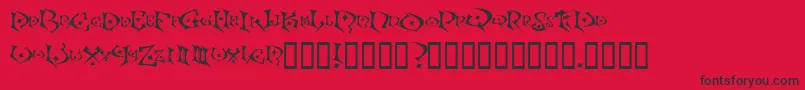 Kefka Font – Black Fonts on Red Background