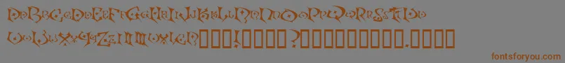 Kefka Font – Brown Fonts on Gray Background