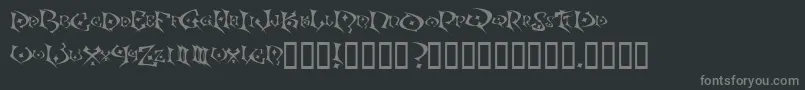 フォントKefka – 黒い背景に灰色の文字