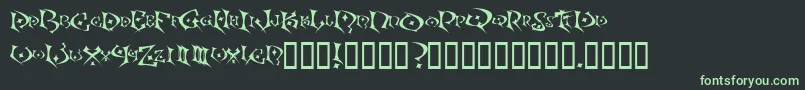 フォントKefka – 黒い背景に緑の文字