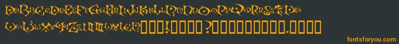 フォントKefka – 黒い背景にオレンジの文字