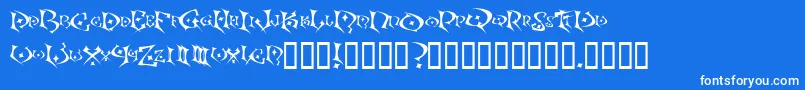 フォントKefka – 青い背景に白い文字