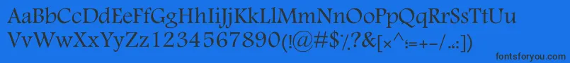 MotkenKTraffic Font – Black Fonts on Blue Background