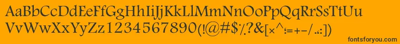 MotkenKTraffic Font – Black Fonts on Orange Background