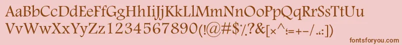 MotkenKTraffic Font – Brown Fonts on Pink Background