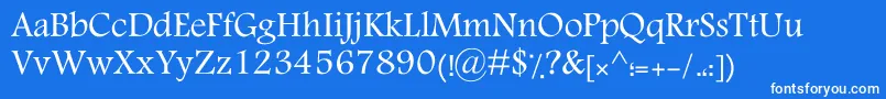 MotkenKTraffic Font – White Fonts on Blue Background