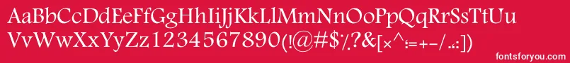MotkenKTraffic Font – White Fonts on Red Background