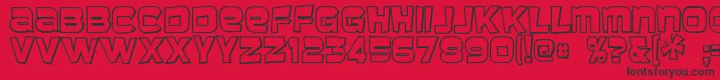 Baveuse ffy Font – Black Fonts on Red Background