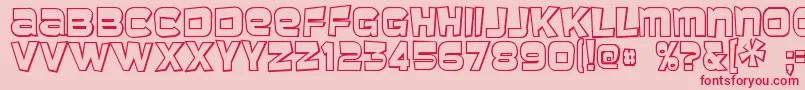 フォントBaveuse ffy – ピンクの背景に赤い文字