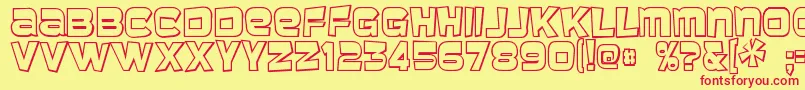 Baveuse ffy Font – Red Fonts on Yellow Background