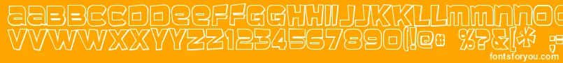 Baveuse ffy Font – White Fonts on Orange Background