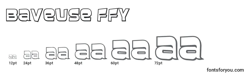 Размеры шрифта Baveuse ffy