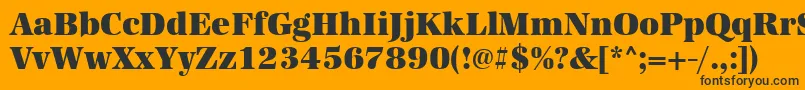 Urwantiquatultbolnar Font – Black Fonts on Orange Background