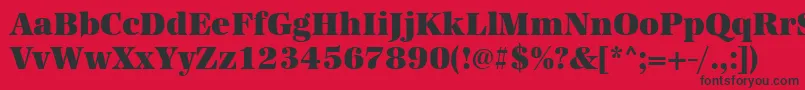 フォントUrwantiquatultbolnar – 赤い背景に黒い文字