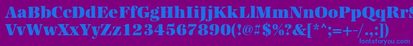 Urwantiquatultbolnar Font – Blue Fonts on Purple Background