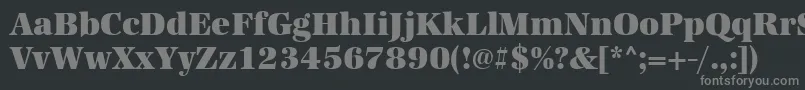 フォントUrwantiquatultbolnar – 黒い背景に灰色の文字