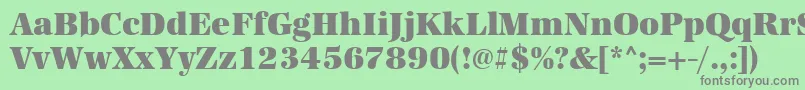 フォントUrwantiquatultbolnar – 緑の背景に灰色の文字