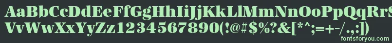 Urwantiquatultbolnar Font – Green Fonts on Black Background