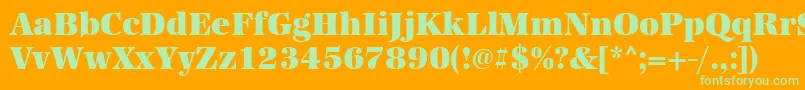 Urwantiquatultbolnar Font – Green Fonts on Orange Background