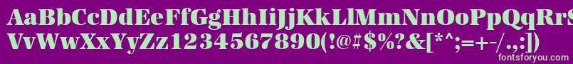 Urwantiquatultbolnar Font – Green Fonts on Purple Background