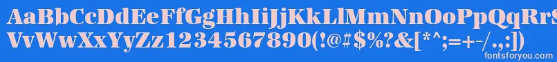 Urwantiquatultbolnar Font – Pink Fonts on Blue Background