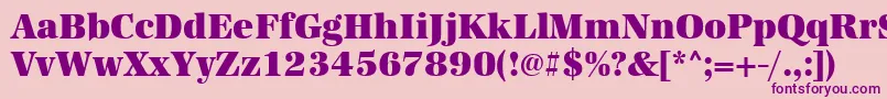 Urwantiquatultbolnar Font – Purple Fonts on Pink Background