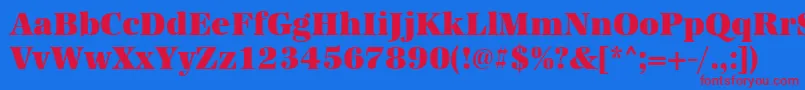 Urwantiquatultbolnar Font – Red Fonts on Blue Background