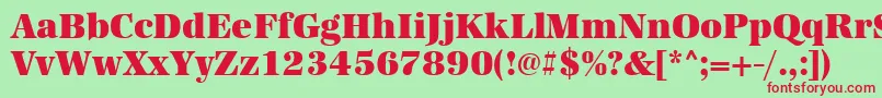 Urwantiquatultbolnar Font – Red Fonts on Green Background