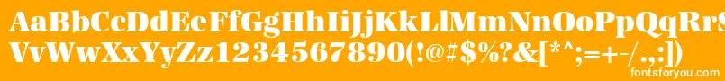 フォントUrwantiquatultbolnar – オレンジの背景に白い文字