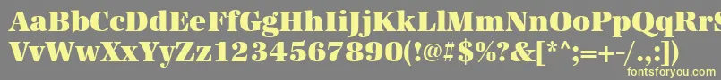 Urwantiquatultbolnar-Schriftart – Gelbe Schriften auf grauem Hintergrund