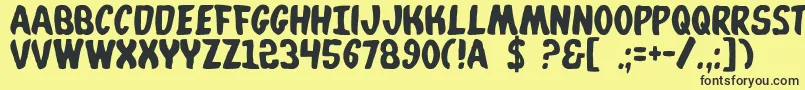 Whata Font – Black Fonts on Yellow Background