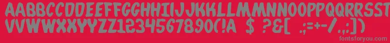 Whata Font – Gray Fonts on Red Background