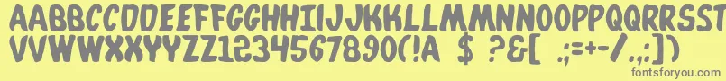 Whata Font – Gray Fonts on Yellow Background