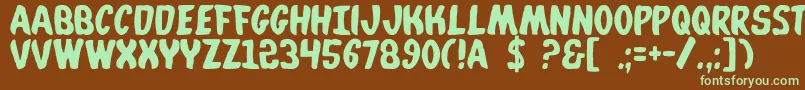 Whata Font – Green Fonts on Brown Background