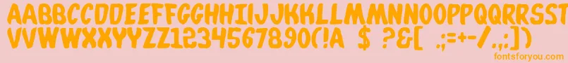 Whata Font – Orange Fonts on Pink Background