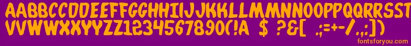 Whata Font – Orange Fonts on Purple Background