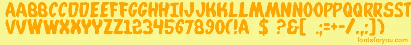 Whata Font – Orange Fonts on Yellow Background