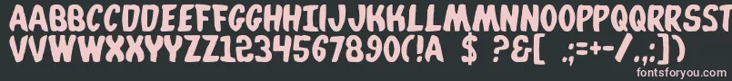 Whata Font – Pink Fonts on Black Background