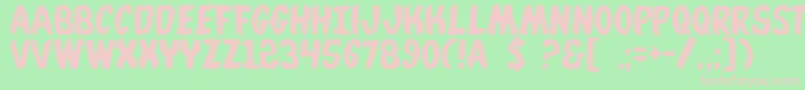 Whata Font – Pink Fonts on Green Background