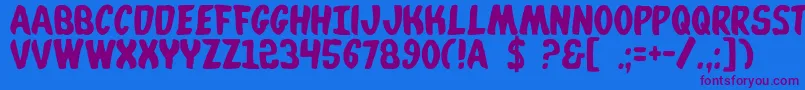 Whata Font – Purple Fonts on Blue Background