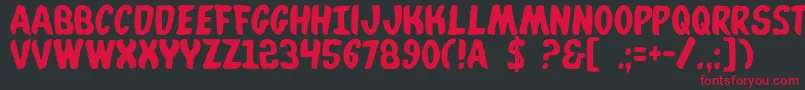 Whata Font – Red Fonts on Black Background