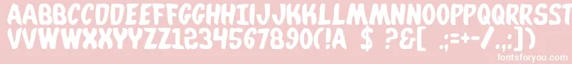 Whata Font – White Fonts on Pink Background