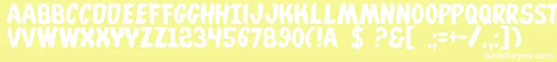 Whata Font – White Fonts on Yellow Background