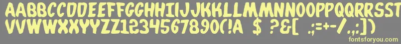 Whata Font – Yellow Fonts on Gray Background