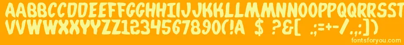 Whata Font – Yellow Fonts on Orange Background