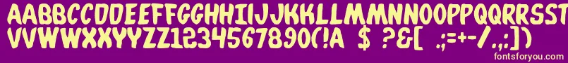 Whata Font – Yellow Fonts on Purple Background