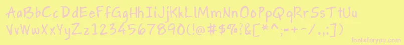 GapsSR Font – Pink Fonts on Yellow Background